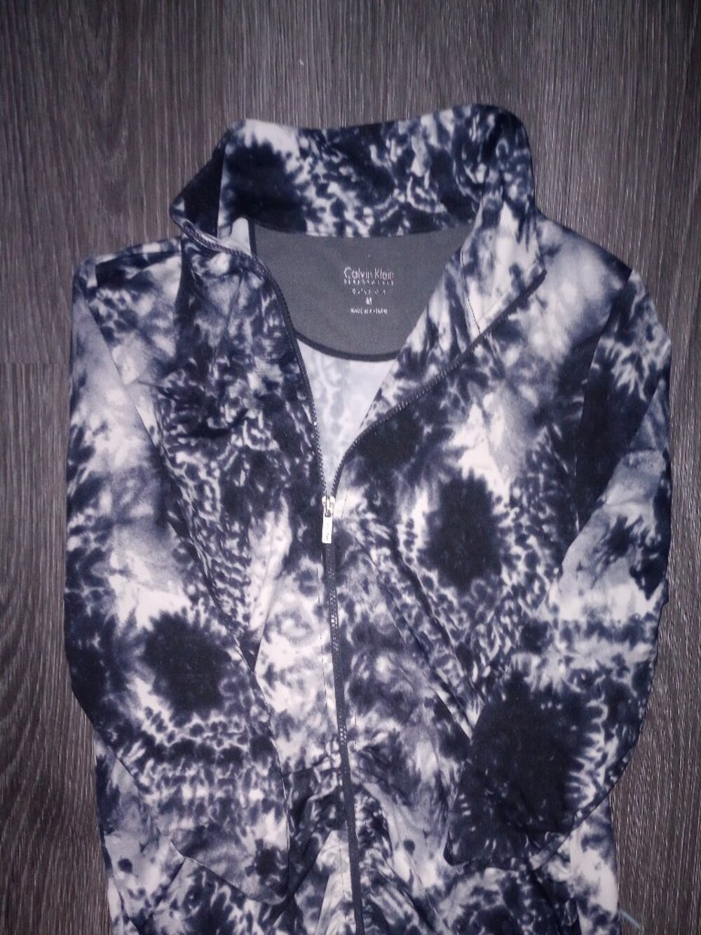 Calvin Klein Performance Tie-Dye Fleece Full Zip Jacket - Size M